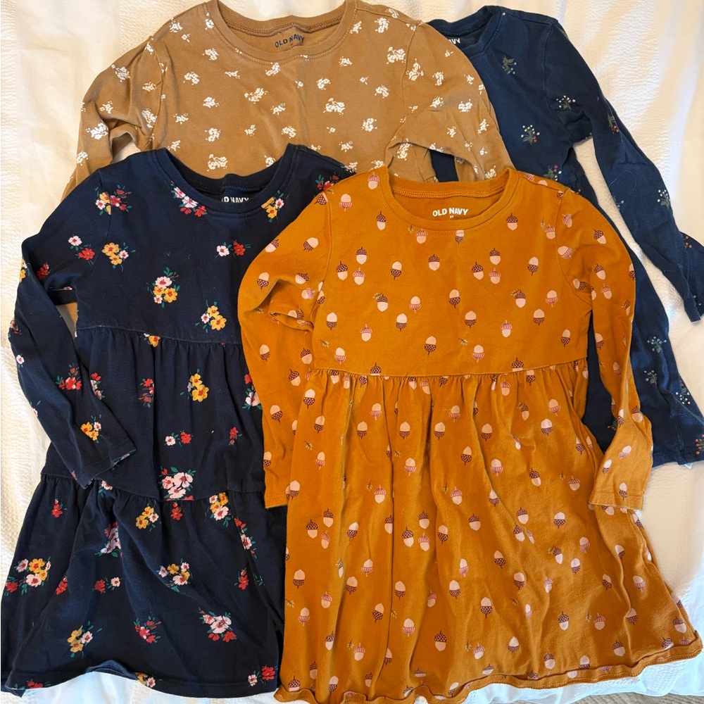 Old Navy Girls' fall dress bundle of four